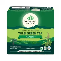 Чай тулси зеленый с бергамотом, 50 пакетиков, Органик Индия; Tulsi Green Tea Earl Grey, 50 sachets, Organic India